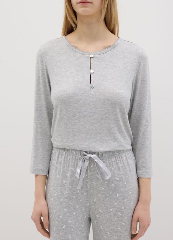 Ovs Pigiama Mélange Con Stampa Foglioline