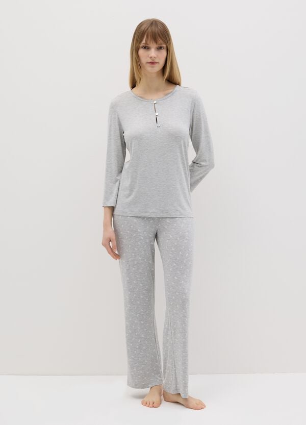 Ovs Pigiama mélange con stampa foglioline