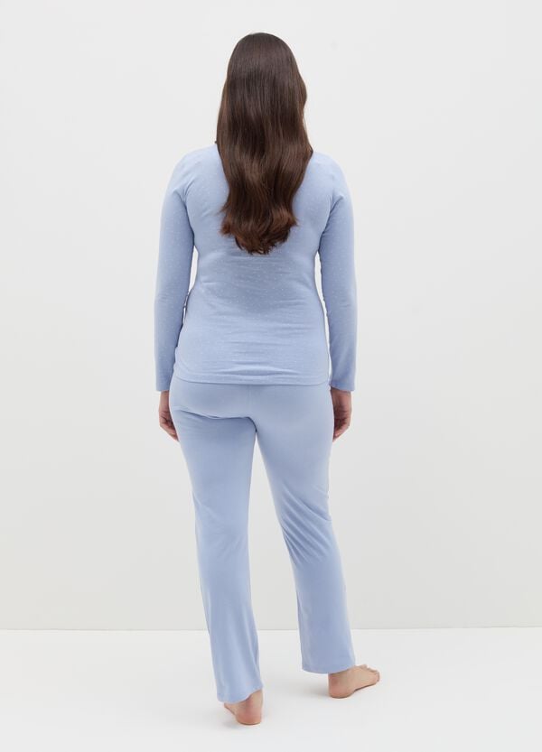 Ovs Pigiama Micro Pois Con Scollo Serafino