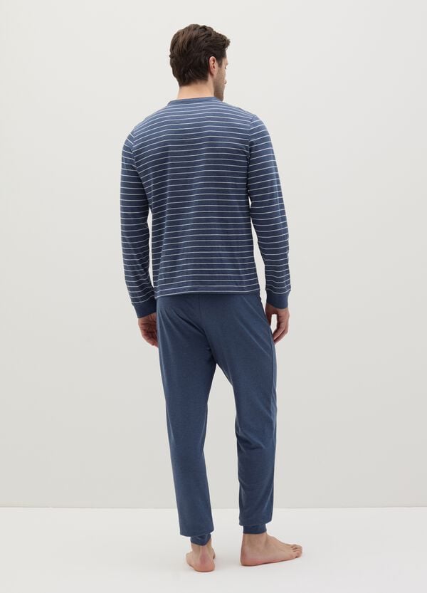 Ovs Pigiama Top A Righe Con Scollo Serafino