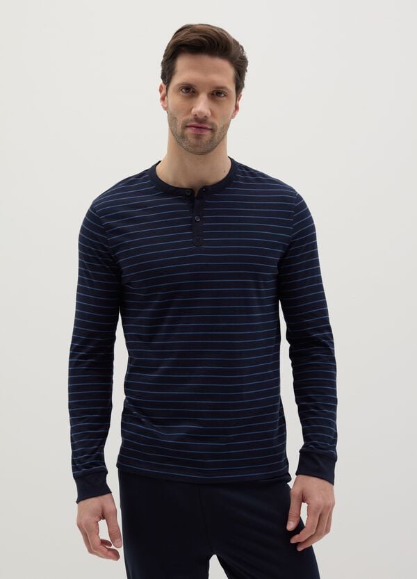 Ovs Pigiama Top A Righe Con Scollo Serafino