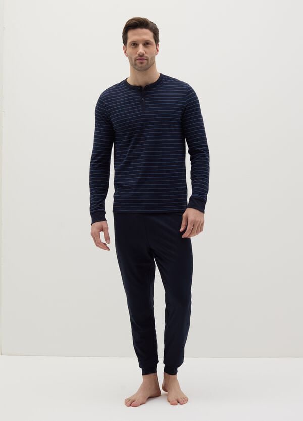Ovs Pigiama top a righe con scollo serafino