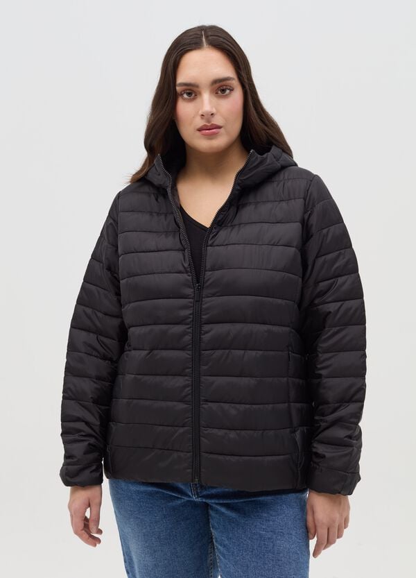 Ovs Piumino Corto Ultralight Con Cappuccio Curvy