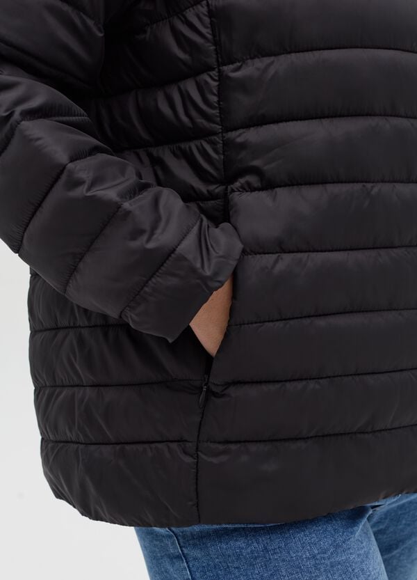 Ovs Piumino Corto Ultralight Con Cappuccio Curvy