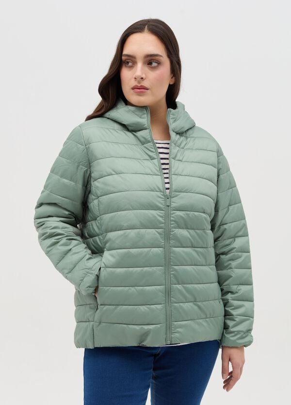 Ovs Piumino corto ultralight con cappuccio Curvy