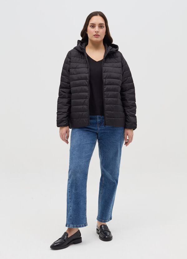 Ovs Piumino corto ultralight con cappuccio Curvy