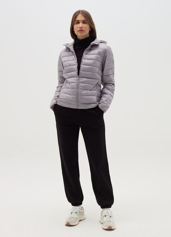 Ovs Piumino Corto Ultralight Con Cappuccio E Zip