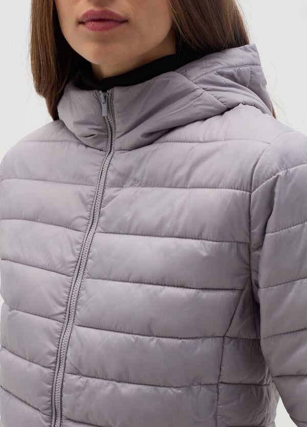 Ovs Piumino Corto Ultralight Con Cappuccio E Zip