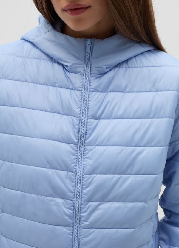 Ovs Piumino Corto Ultralight Con Cappuccio E Zip