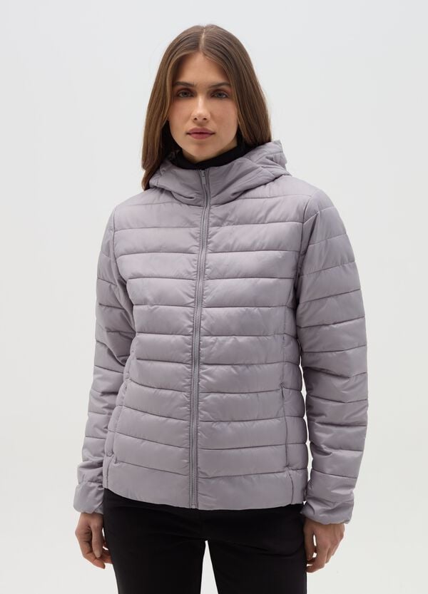 Ovs Piumino corto ultralight con cappuccio e zip