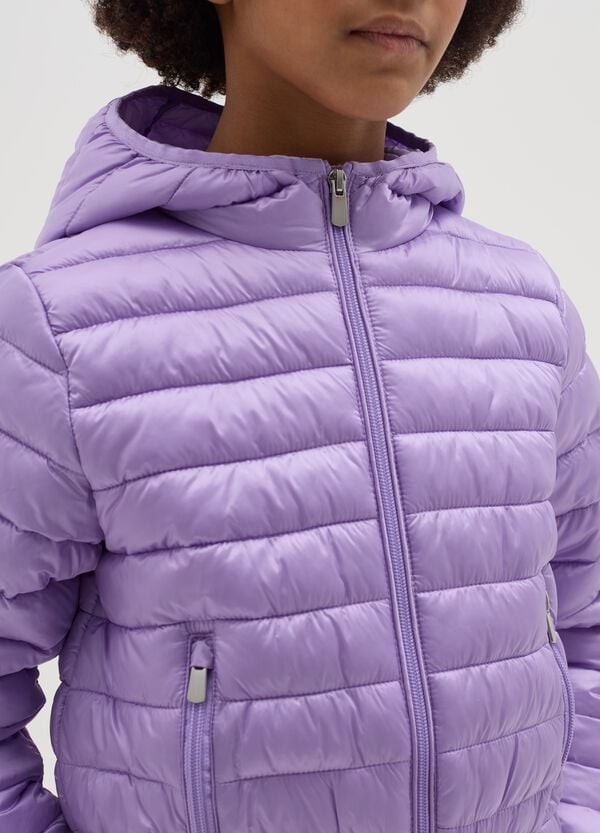 Ovs Piumino Ultralight Crop Con Cappuccio