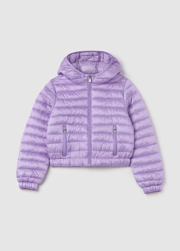 Ovs Piumino Ultralight Crop Con Cappuccio