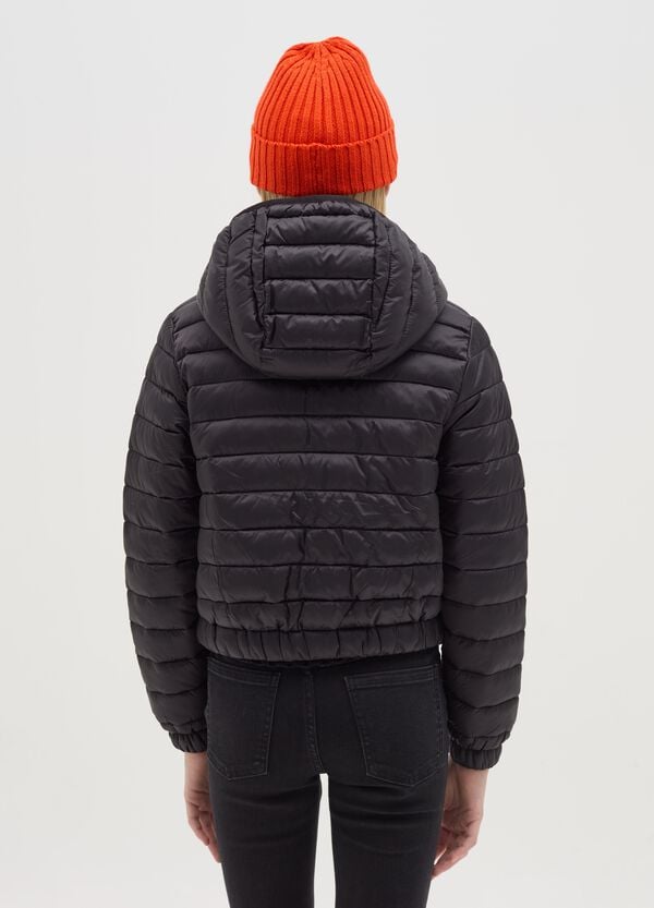 Ovs Piumino Ultralight Crop Con Cappuccio