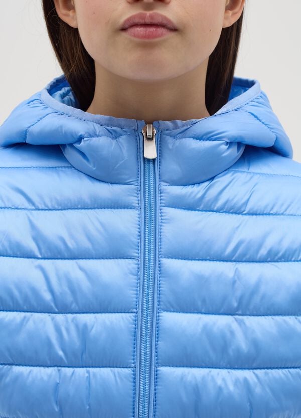 Ovs Piumino Ultralight Crop Con Cappuccio