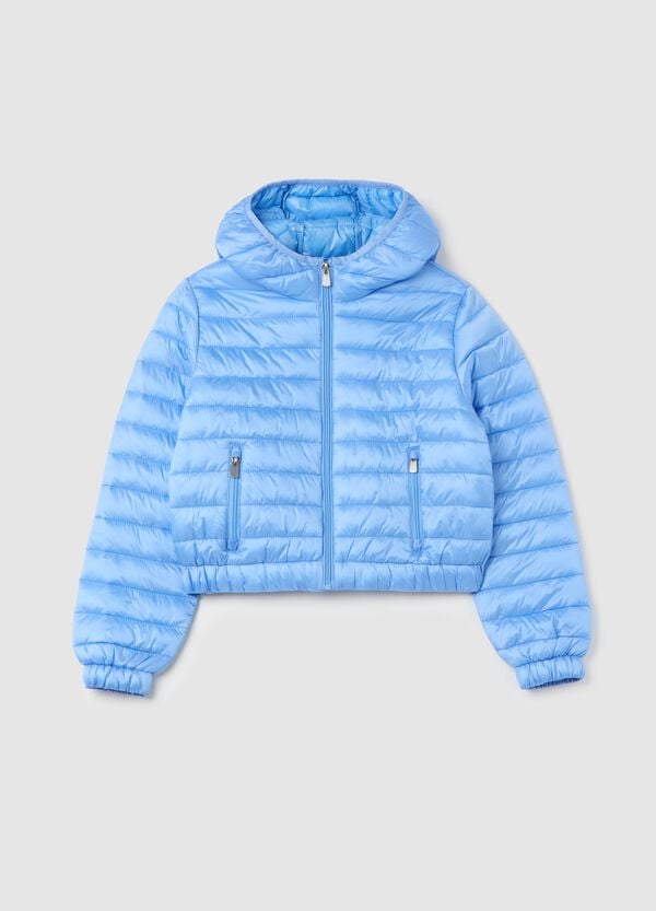 Ovs Piumino Ultralight Crop Con Cappuccio