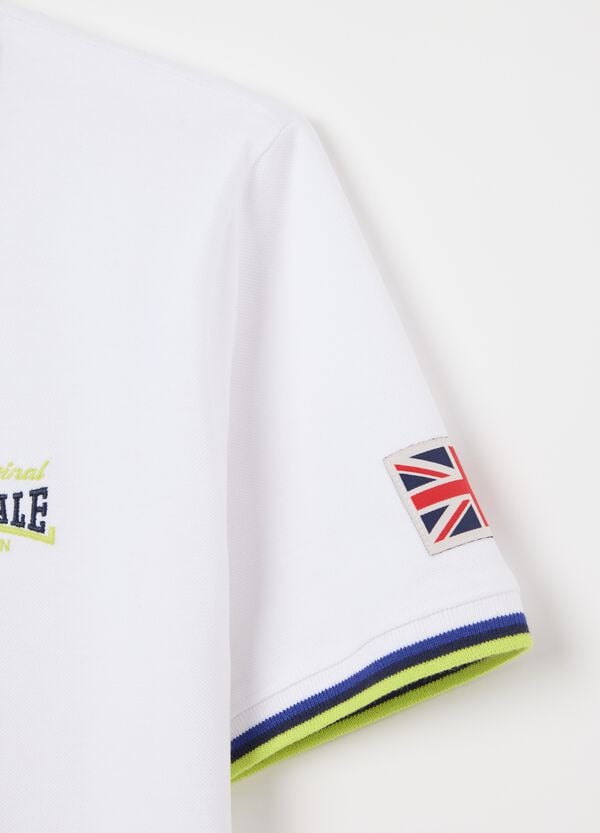 Ovs Polo A Manica Corta In Cotone Bianco