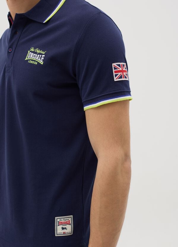 Ovs Polo A Maniche Corte In Cotone Blu Lonsdale