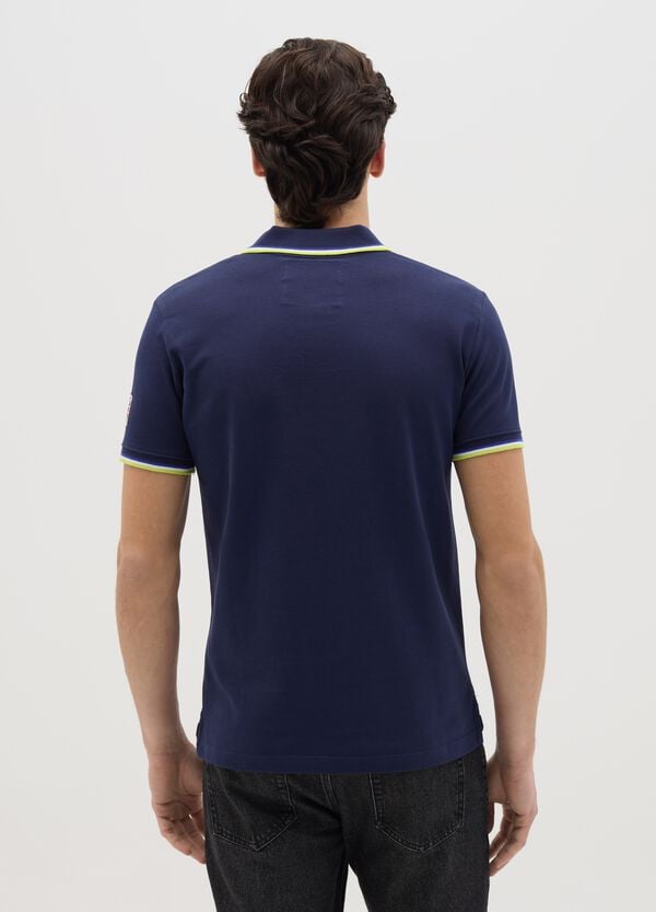 Ovs Polo A Maniche Corte In Cotone Blu Lonsdale