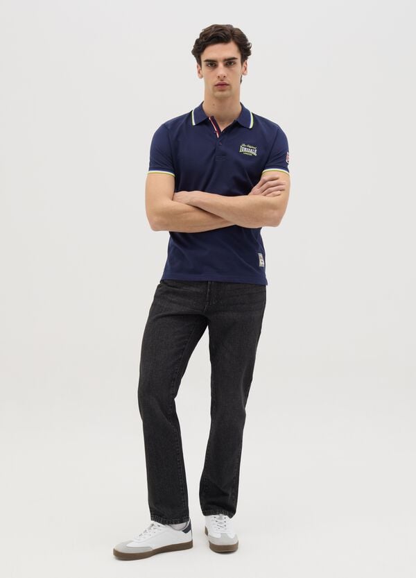 Ovs Polo a maniche corte in cotone blu Lonsdale