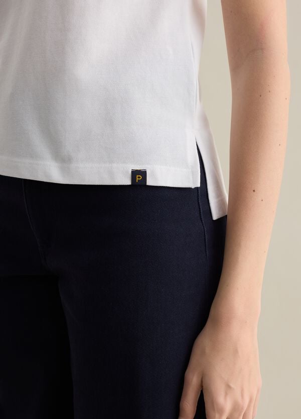 Ovs Polo A Maniche Corte In Piquet Bianco