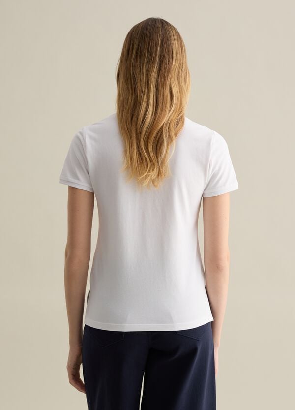 Ovs Polo A Maniche Corte In Piquet Bianco