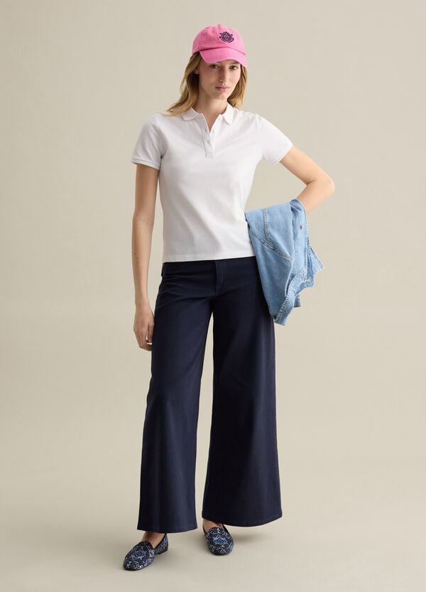 Ovs Polo a maniche corte in piquet bianco