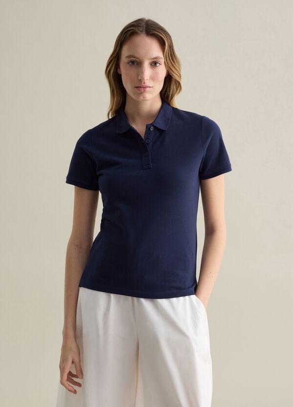 Ovs Polo A Maniche Corte In Piquet Blu