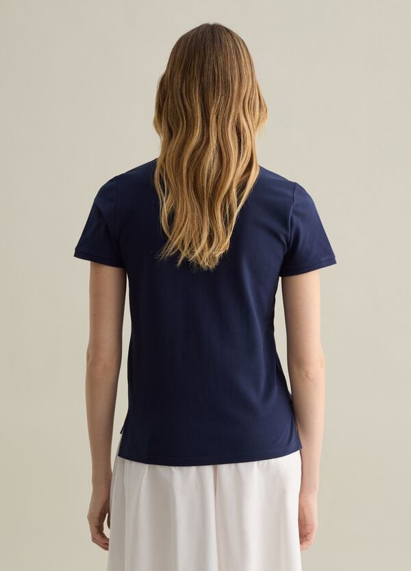 Ovs Polo A Maniche Corte In Piquet Blu