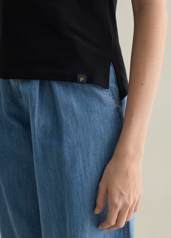 Ovs Polo A Maniche Corte In Piquet Nero