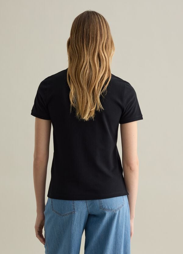 Ovs Polo A Maniche Corte In Piquet Nero