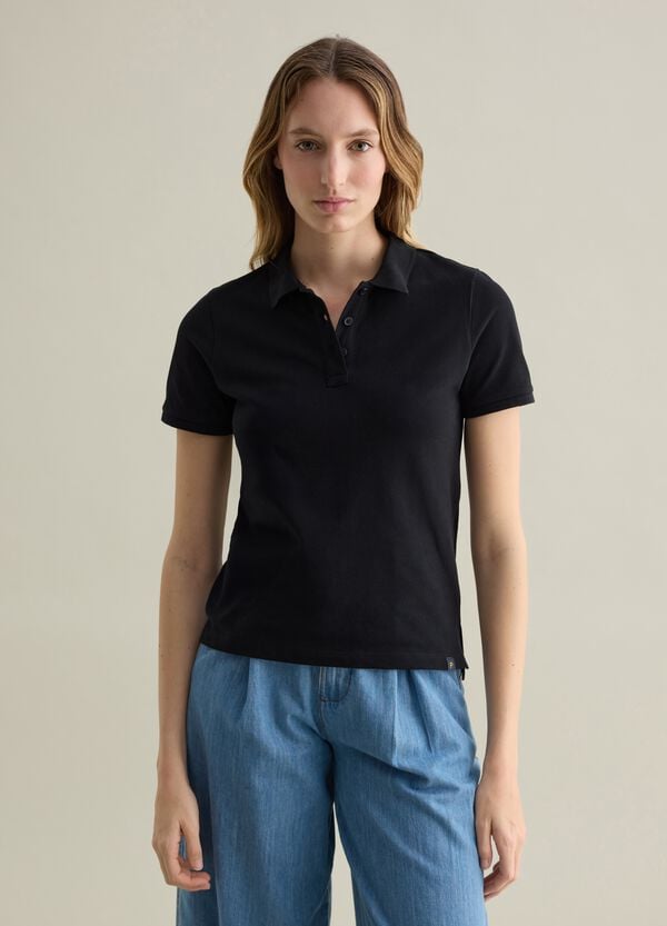 Ovs Polo a maniche corte in piquet nero