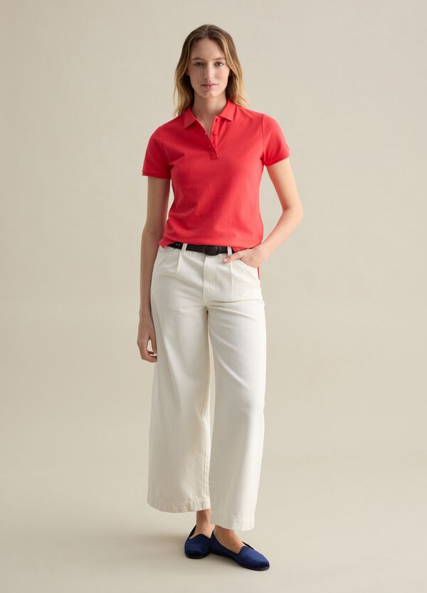 Ovs Polo A Maniche Corte In Piquet Rosso