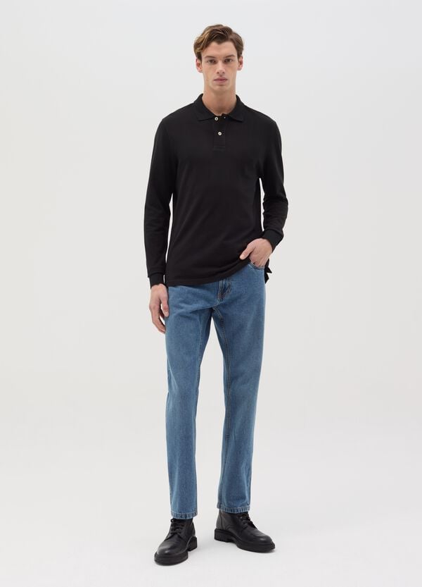 Ovs Polo A Maniche Lunghe In Cotone Bio