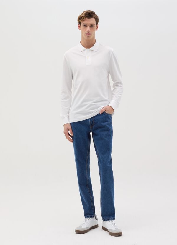 Ovs Polo A Maniche Lunghe In Cotone Bio
