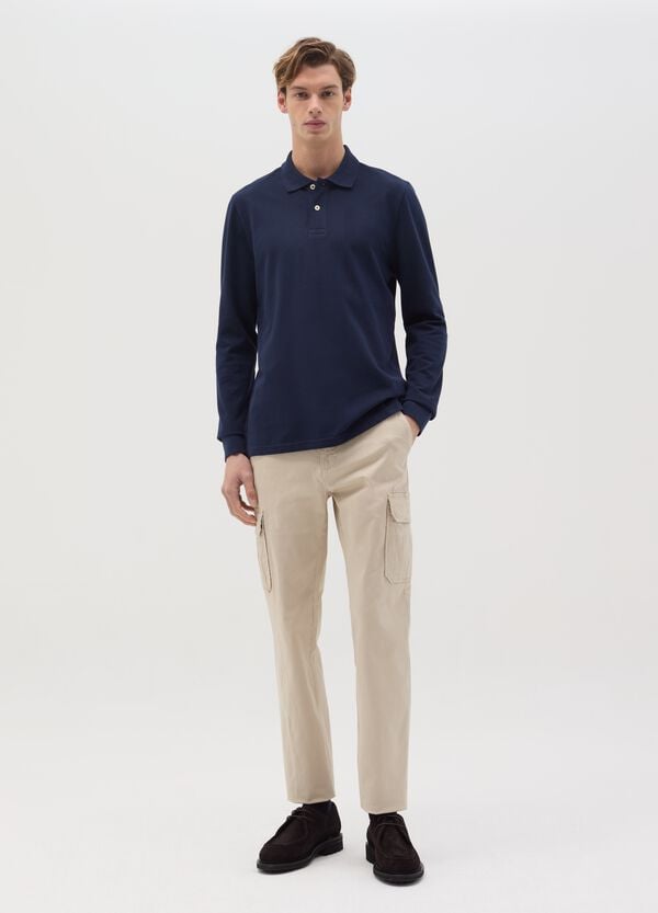 Ovs Polo A Maniche Lunghe In Cotone Bio