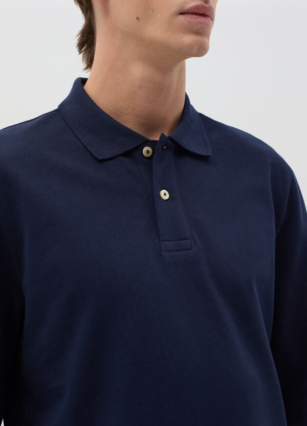 Ovs Polo A Maniche Lunghe In Cotone Bio