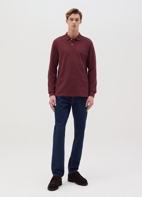 Ovs Polo A Maniche Lunghe In Cotone Bio