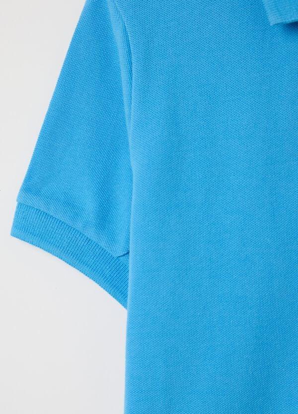 Ovs Polo Azzurra Essential In Cotone Bio