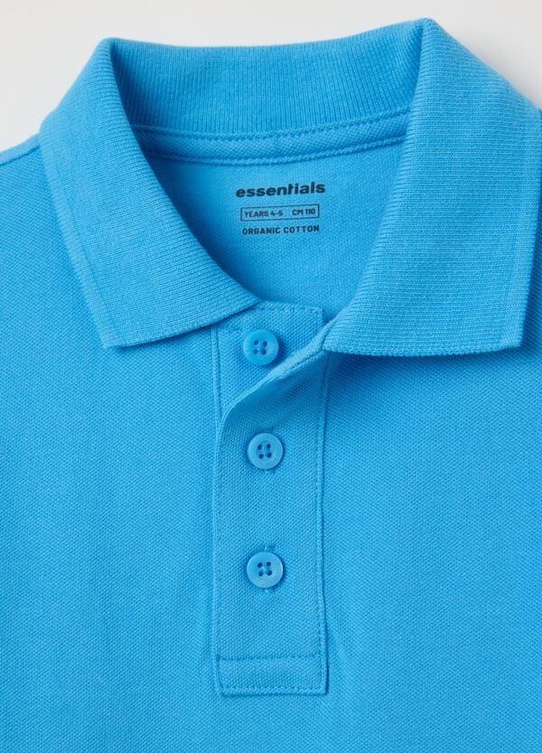 Ovs Polo Azzurra Essential In Cotone Bio