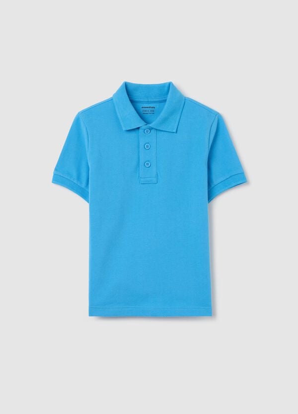 Ovs Polo azzurra Essential in cotone bio