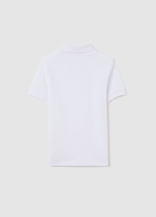 Ovs Polo Bianca Essential In Cotone Bio