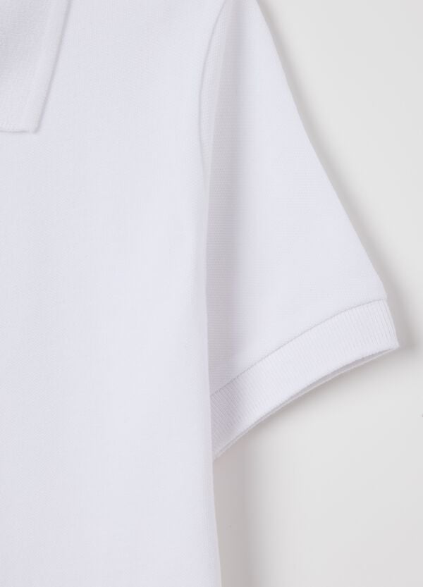 Ovs Polo Bianca Essential In Cotone Bio