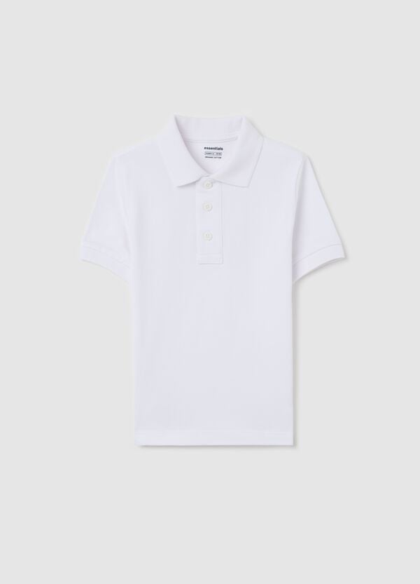 Ovs Polo bianca Essential in cotone bio