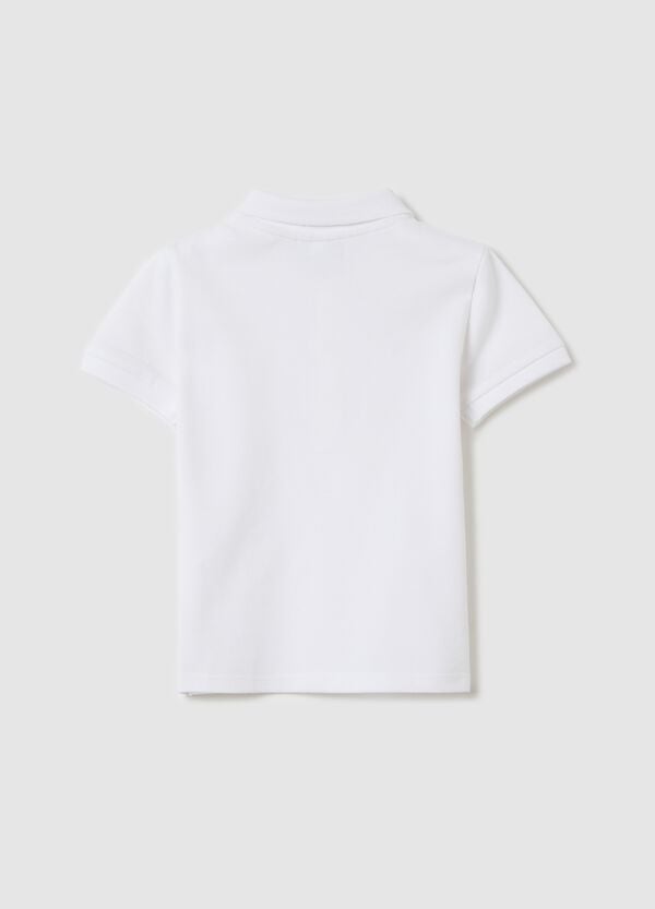 Ovs Polo Bianca Maniche Corte In Piquet