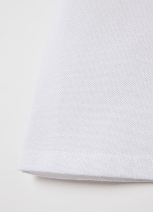 Ovs Polo Bianca Maniche Corte In Piquet