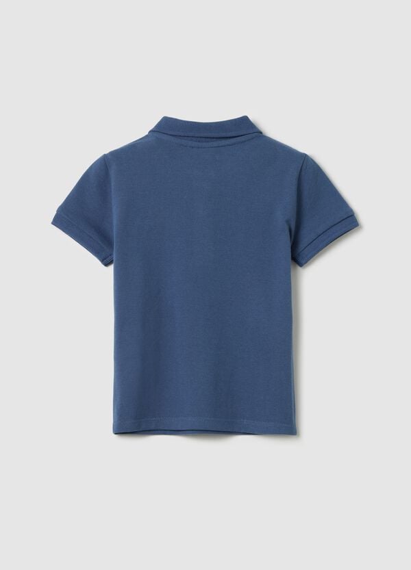 Ovs Polo Blu Maniche Corte In Piquet