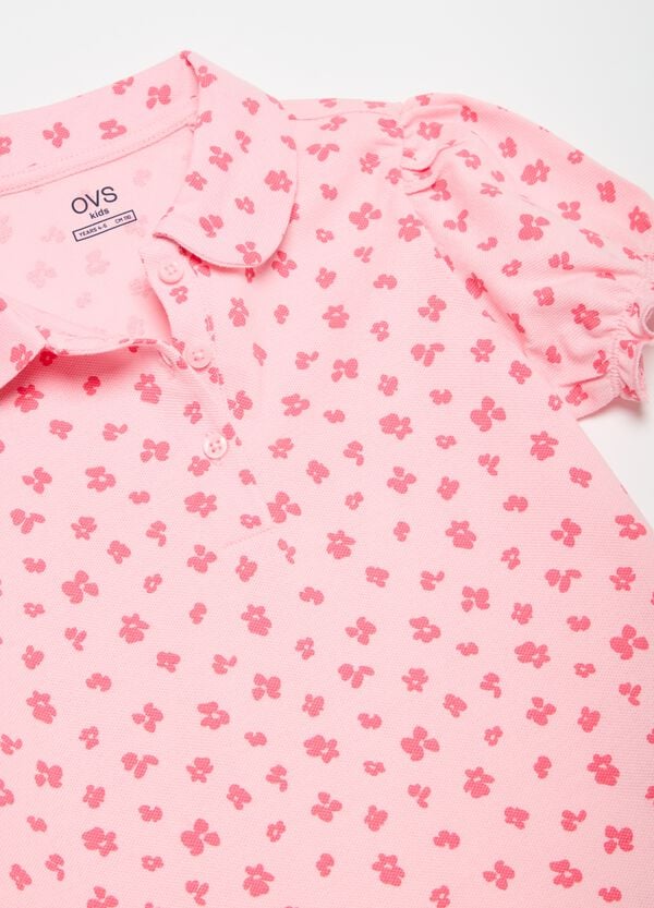 Ovs Polo Con Stampa A Fiorellini All-over