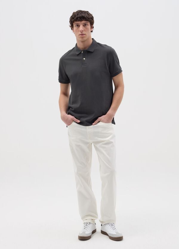 Ovs Polo in cotone bio tinta unita
