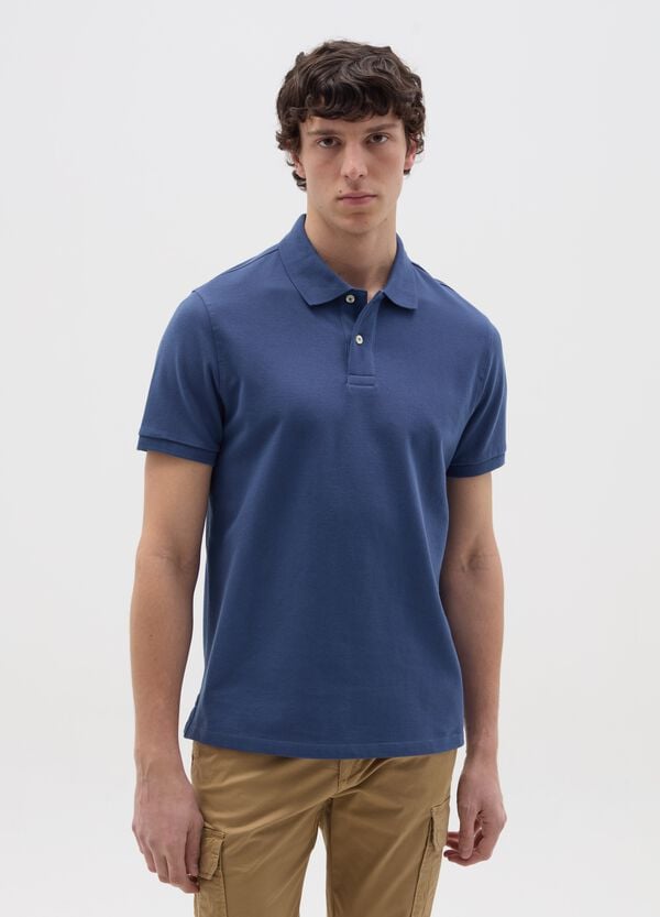 Ovs Polo in cotone bio tinta unita