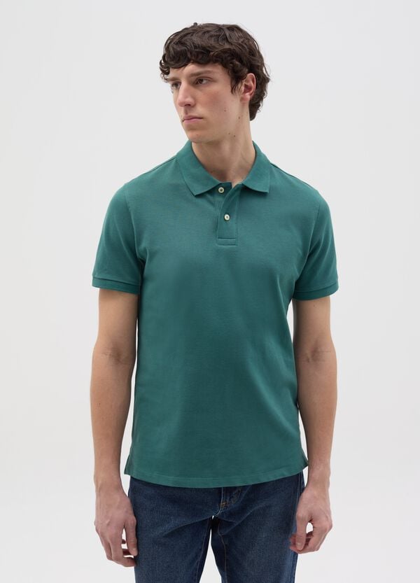 Ovs Polo in cotone bio tinta unita